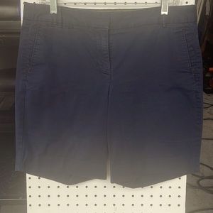 J. Crew stretch slimmer weight chino navy blue shorts size 8